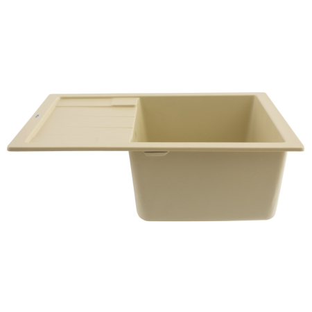 FCB-6449AI/1T, Chiuveta de bucatarie din granit cu o cuva si scurgator, seria ANILA, Ivory, 645x495x200 mm, FLOW [1]