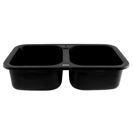 FCB-7647TBA/2, Chiuveta de bucatarie din granit cu doua cuve, seria TWINS, Black/Anthracite, 765x470x190 mm, FLOW [1]