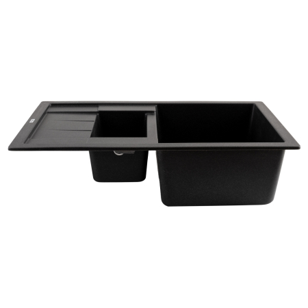 FCB-7749APG/1.5T, Chiuveta de bucatarie din granit cu o cuva si scurgator, seria ANILA PLUS, Graphite, 775x495x200 mm, FLOW [1]