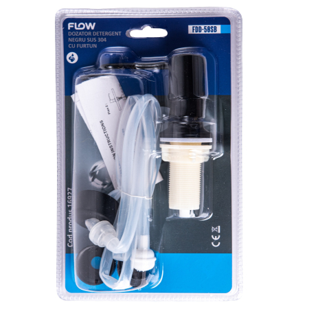 Elefant Tools - FDD-50SB, Dozator detergent negru SUS 304 cu furtun, FLOW