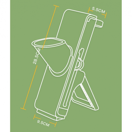 Feliator de Legume Multifunctional, Flippy, Taieturi Diferite, Razatoare pentru Bucatarie, Taietor de Cartofi, Presa Manuala, Pliabila, Extensibila, PP PET, 23.5x9.5x5.5 cm, Gri [7]