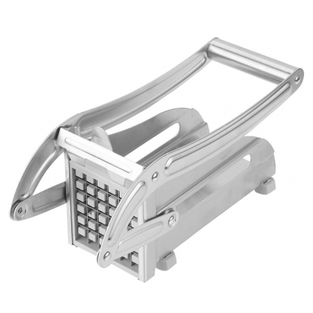 Pentru Casa si Camping - Feliator manual Flippy, pentru cartofi pai si legume, din inox, cu 2 dimensiuni de feliere, 25.5 x 11.7 cm, argintiu