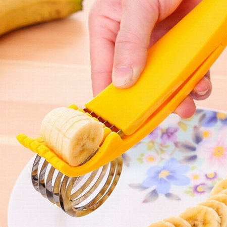 * LICHIDARE STOC * Feliator pentru Alimente, Flippy, Accesoriu pentru Bucatarie, Cutit pentru Legume si Fructe, Model Banana, Ergonomic, 17.5x5x4 cm, Galben - [9]