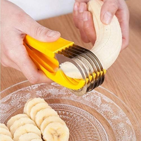 Lichidare Feliator pentru Alimente, Flippy, Accesoriu pentru Bucatarie, Cutit pentru Legume si Fructe, Model Banana, Ergonomic, 17.5x5x4 cm, Galben [6]