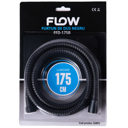 Import - FFD-175B Furtun de dus negru 175 cm, FLOW