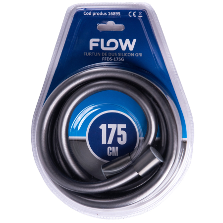 Import - FFDS-175G Furtun de dus silicon gri 175 cm, FLOW