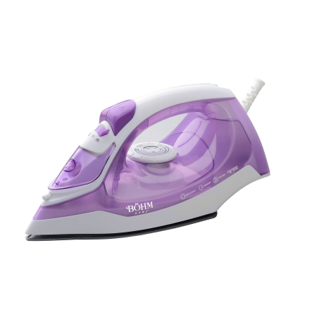 Aparate de călcat - Fier de calcat cu abur BoHM Home BIC-2201PW, 2200W, rezervor 250 ml, talpa ceramica