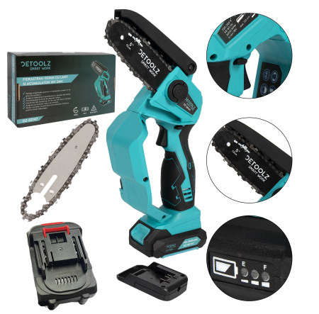 Fierastrau 110mm cu lant si acumulator 18V 2Ah [0]