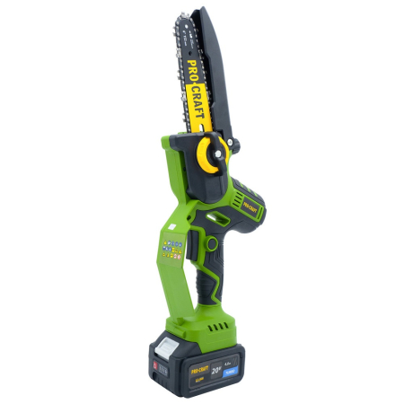 Grădină și gospodărie - Fierastrau electric cu lant pe acumulator PROCRAFT PKA32Li, 20 V / 4 Ah, Brushless, lame 6" si 8", acumulator si incarcator incluse