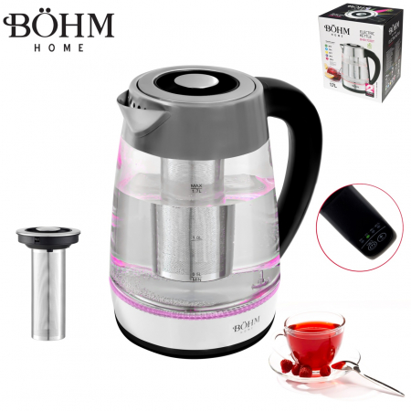 Pentru Casa si Camping - Fierbator electric BoHM BHB1703DT, 1850-2200W, 1.7 L
