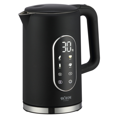 Fierbătoare electrice - Fierbator electric BoHM HOME BKPD220B17, 1850-2200 W, 1,7 L, temperatura reglabila 40-100°C, ecran tactil, mentinere la cald