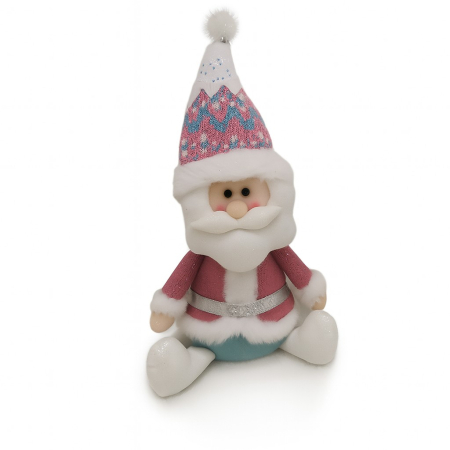 Casă și camping - Figurina de Craciun Mos Craciun, Flippy, Figurina Decorativa Mos Craciun pentru Sarbatorile de Iarna, 37 x 20 x 12 cm, Multicolor