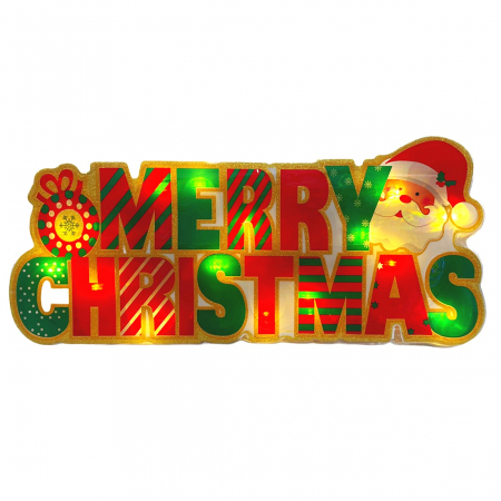 Figurine si decoratiuni Craciun - Figurina litere MERRY CHRISTMAS cu LED-uri, 20 x 40 cm