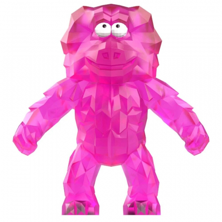 Jucarii, Copii & Bebe - Figurina Rascals Crystal - Monstru care se intinde, Roz, 14 cm