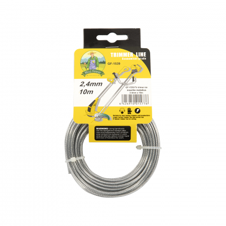 Fire MTC, trimmere metal plat - Lichidare Fir trimer/MTC cu insertie metal 10M 2.4mm