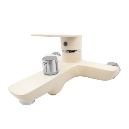 FL 183-FW439ZW, Baterie cada bej cu para de dus alba, zinc FLOW [1]