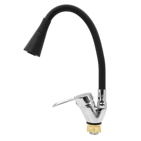 FL XI-CD452ZB, Baterie bucatarie cu pipa flexibila 2 functii, zinc, negru, FLOW [1]
