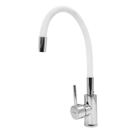 Casă și camping - FL XI-CW451ZW, Baterie bucatarie cu pipa flexibila, zinc, alb, FLOW