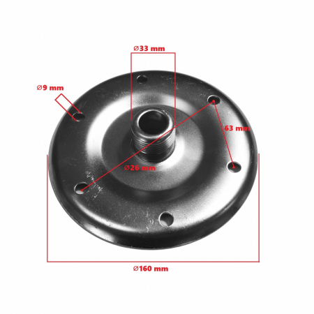 Flansa din otel-carbon pentru hidrofor 24L, Elefant [2]