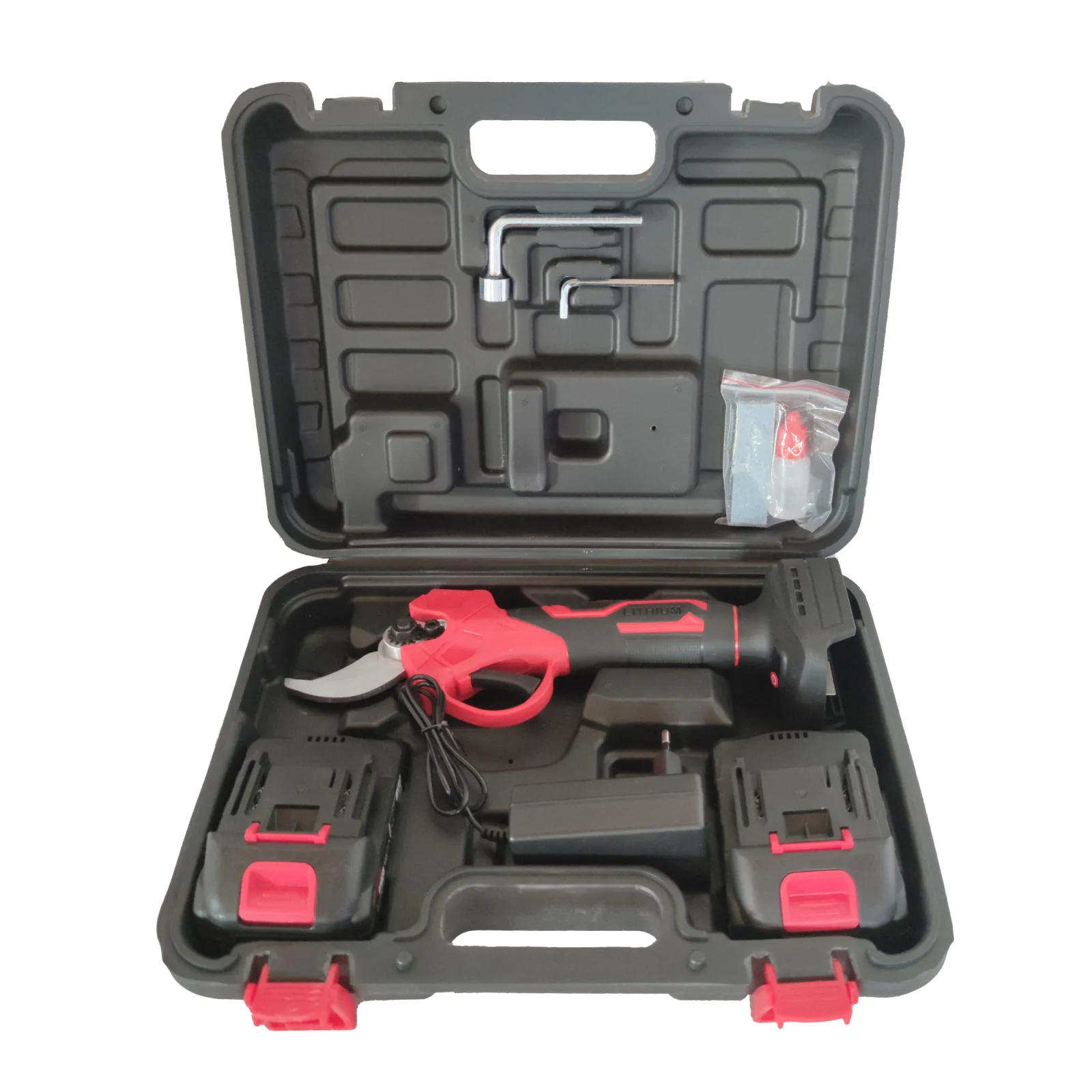 Foarfeca cu acumulator , vita de vie si crengi , 21 V , 3 Ah , Rosie [2]