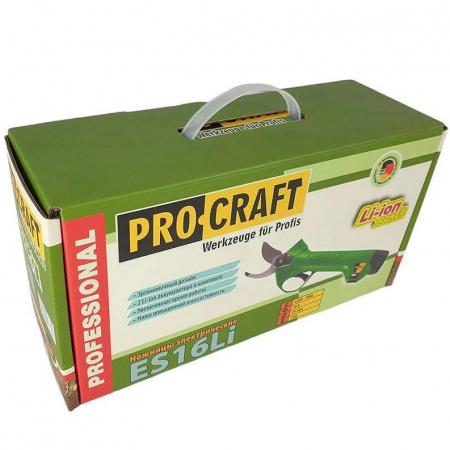 Foarfeca pentru crengi cu acumulator Procraft ES16Li, 16 V, 2Ah, autonomie 4 h [7]