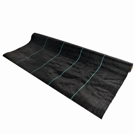 Gradina - Folie antiburuieni/mulcire din polipropilena, MESTERINO PP1000125, 1 m X 25 m, densitate 100g/mp culoare neagra cu dungi, protectie UV