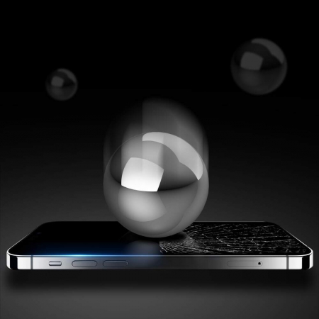 Folie de protectie Ceramica Flippy®, Transparenta HD, 9H, pentru Apple iPhone 15 Pro Max margini negre [6]
