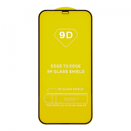 Folie Sticla Securizata 9D - Folie de Protectie, Flippy, pentru Apple iPhone 15 Plus, Tempered Glass 9D, Full Cover, HD, Margini Negre, Transparent