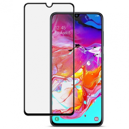 Folie Sticla Securizata Full Glue - Folie Sticla Samsung Galaxy A70, Full Glue, Negru