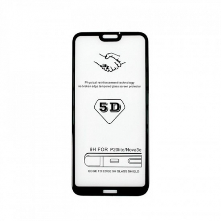 Folie de Protectie, Flippy, pentru iPhone 15, Tempered Glass 5D, Full Cover, Margini Negre, Transparent [2]