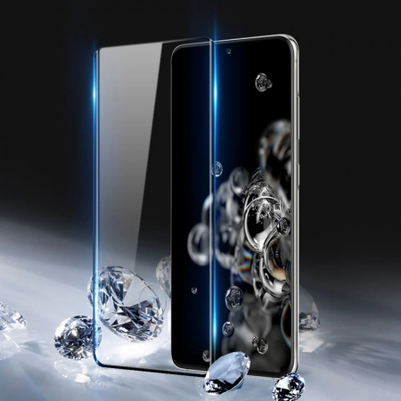Folie de protectie Full Glue Sticla securizata Curbata pentru Samsung Galaxy S20 Plus Negru [5]