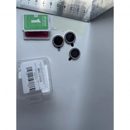 Folie de Protectie pentru Camera, Flippy, pentru iPhone 15 Pro Max, Tempered Glass cu Pietricele, HD, Multicolor [2]