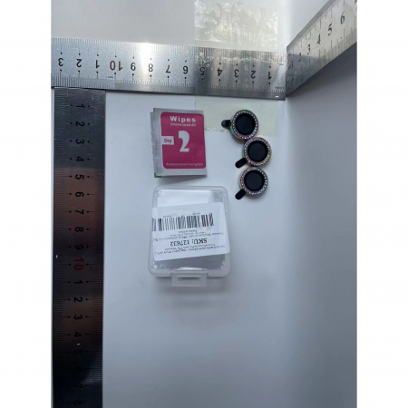 Folie de Protectie pentru Camera, Flippy, pentru iPhone 15 Pro, Tempered Glass cu Pietricele, HD, Multicolor [2]