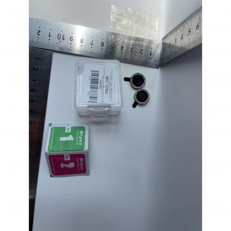 Folie de Protectie pentru Camera, Flippy, pentru iPhone 15, Tempered Glass cu Pietricele, HD, Multicolor [2]