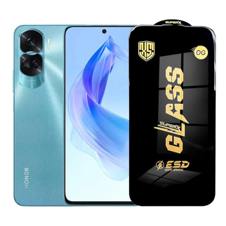 GSM - Folie de Protectie pentru Honor 90 Lite, Flippy, Sticla Securizata ESD, Margini Negre, Rezistenta la Zgirieturi, Antistatica, 0.35 mm, Transparenta