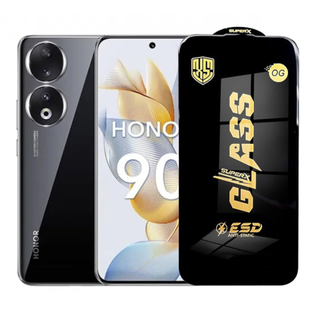 GSM - Folie de Protectie pentru Honor 90 Smart, Flippy, Sticla Securizata ESD, Margini Negre, Rezistenta la Zgirieturi, Antistatica, 0.35 mm, Transparenta