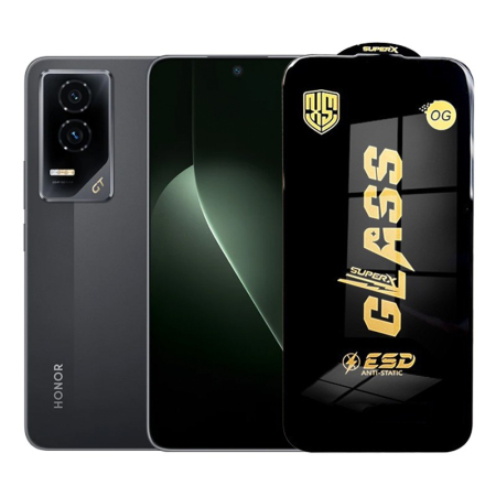 GSM - Folie de Protectie pentru Honor GT, Flippy, Sticla Securizata ESD, Margini Negre, Rezistenta la Zgirieturi, Antistatica, 0.35 mm, Transparenta