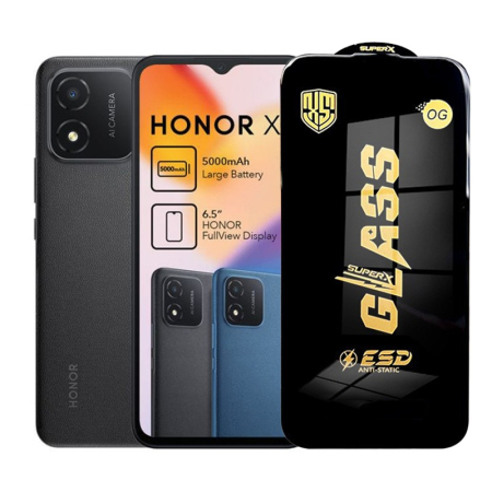GSM - Folie de Protectie pentru Honor X5, Flippy, Sticla Securizata ESD, Margini Negre, Rezistenta la Zgirieturi, Antistatica, 0.35 mm, Transparenta