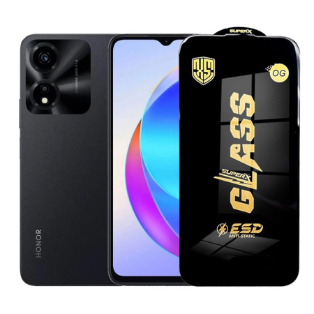 GSM - Folie de Protectie pentru Honor X5 Plus, Flippy, Sticla Securizata ESD, Margini Negre, Rezistenta la Zgirieturi, Antistatica, 0.35 mm, Transparenta
