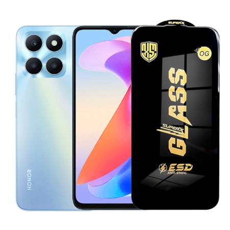 GSM - Folie de Protectie pentru Honor X6a, Flippy, Sticla Securizata ESD, Margini Negre, Rezistenta la Zgirieturi, Antistatica, 0.35 mm, Transparenta