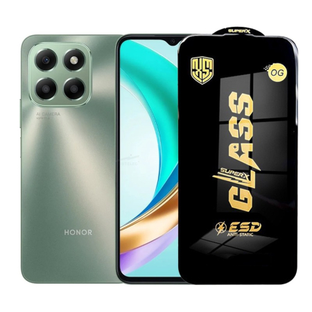 GSM - Folie de Protectie pentru Honor X6b, Flippy, Sticla Securizata ESD, Margini Negre, Rezistenta la Zgirieturi, Antistatica, 0.35 mm, Transparenta