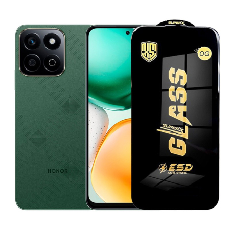 GSM - Folie de Protectie pentru Honor X7c, Flippy, Sticla Securizata ESD, Margini Negre, Rezistenta la Zgirieturi, Antistatica, 0.35 mm, Transparenta