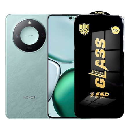 GSM - Folie de Protectie pentru Honor X9c Smart, Flippy, Sticla Securizata ESD, Margini Negre, Rezistenta la Zgirieturi, Antistatica, 0.35 mm, Transparenta