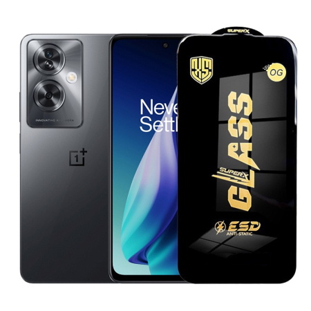 Sub 99 Lei - Folie de Protectie pentru OnePlus Nord N30 SE, Flippy, Sticla Securizata ESD, Margini Negre, Rezistenta la Zgirieturi, Antistatica, 0.35 mm, Transparenta