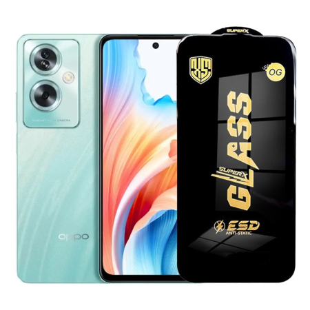 GSM - Folie de Protectie pentru Oppo A2, Flippy, Sticla Securizata ESD, Margini Negre, Rezistenta la Zgirieturi, Antistatica, 0.35 mm, Transparenta
