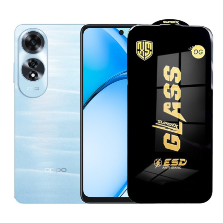GSM - Folie de Protectie pentru Oppo A60, Flippy, Sticla Securizata ESD, Margini Negre, Rezistenta la Zgirieturi, Antistatica, 0.35 mm, Transparenta