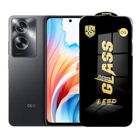 GSM - Folie de Protectie pentru Oppo A79, Flippy, Sticla Securizata ESD, Margini Negre, Rezistenta la Zgirieturi, Antistatica, 0.35 mm, Transparenta
