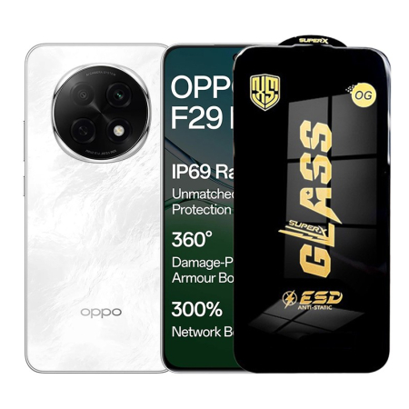 Sub 99 Lei - Folie de Protectie pentru Oppo F29, Flippy, Sticla Securizata ESD, Margini Negre, Rezistenta la Zgirieturi, Antistatica, 0.35 mm, Transparenta