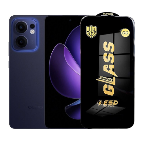 Sub 99 Lei - Folie de Protectie pentru Oppo Reno13, Flippy, Sticla Securizata ESD, Margini Negre, Rezistenta la Zgirieturi, Antistatica, 0.35 mm, Transparenta