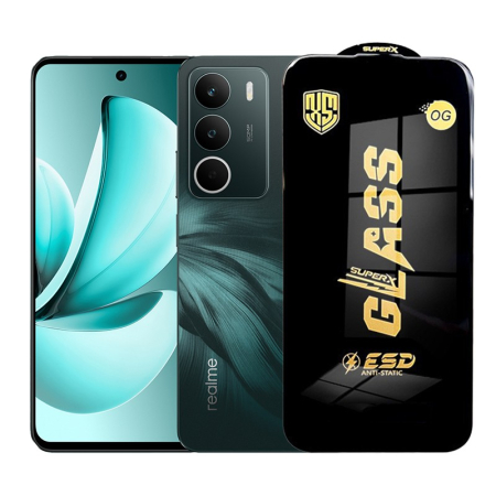 GSM - Folie de Protectie pentru Realme C71, Flippy, Sticla Securizata ESD, Margini Negre, Rezistenta la Zgirieturi, Antistatica, 0.35 mm, Transparenta
